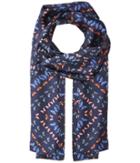 Echo Design Ditzy Butterfly Silk Olbong (navy) Scarves