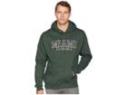 Champion College Miami Hurricanes Powerblend(r) Fleece Hoodie (dark Green) Men's Sweatshirt