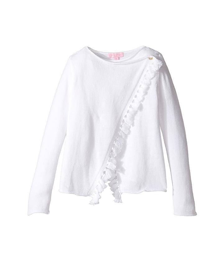 Lilly Pulitzer Kids Mini Avenue Cardigan (toddler/little Kids/big Kids) (resort White) Girl's Sweater