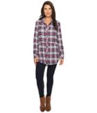 Mod-o-doc Thistle Long Sleeve Flannel Shirt With Front Pockets (thistle) Women's Clothing