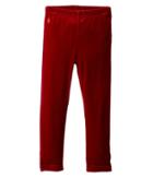 Polo Ralph Lauren Kids Stretch Velvet Leggings (little Kids) (holiday Red) Girl's Casual Pants