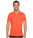 Nike Golf Modern Fit Tr Dry Tipped Polo (max Orange/heather/white/black) Men's Short Sleeve Pullover