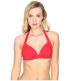 Tommy Bahama Pearl Halter Bikini Top (poppy Red) Women's Swimwear