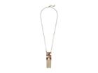 Lucky Brand Square Seedbead Pendant Necklace (gold) Necklace