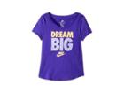Nike Kids Sportswear Scoop Dream Big Tee (little Kids/big Kids) (purple Comet/light Wild Mango) Girl's T Shirt
