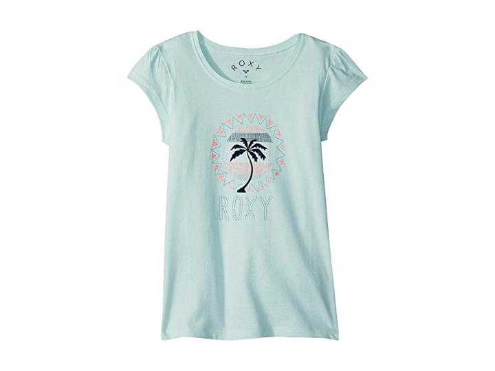 Roxy Kids Moid Palm Tee (toddler/little Kids/big Kids) (bay) Girl's T Shirt