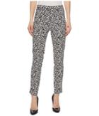 Tribal Stretch Printed Bengaline 28 Pull-on Ankle Pants (ebony) Women's Casual Pants