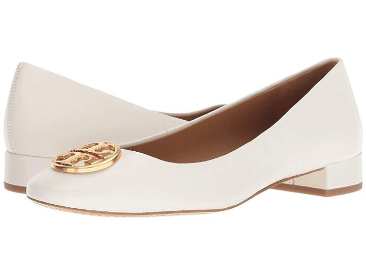Tory Burch Chelsea 25mm Ballet Flat (perfect Ivory) Women's Flat Shoes