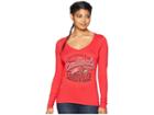Champion College Louisville Cardinals Long Sleeve V-neck Tee (scarlet) Women's T Shirt