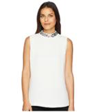 Tommy Hilfiger Sleeveless Woven Pullover Top (ivory) Women's Sleeveless