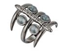 Stephen Webster Jewels Verne Bonafide Band Ring (black Rhodium/grey Cat's Eye) Ring