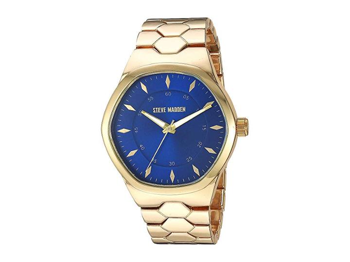 Steve Madden Geo Shaped Alloy Band Watch Smw196 (gold) Watches