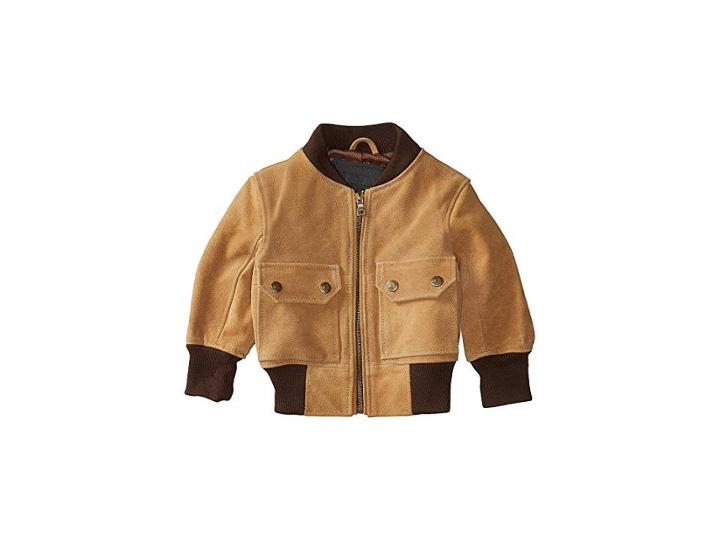 Urban Republic Kids Cow Suede Leather Jacket (infant/toddler) (sand) Boy's Coat