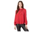 Bebe Bow Tie Blouse (chili Pepper) Women's Blouse