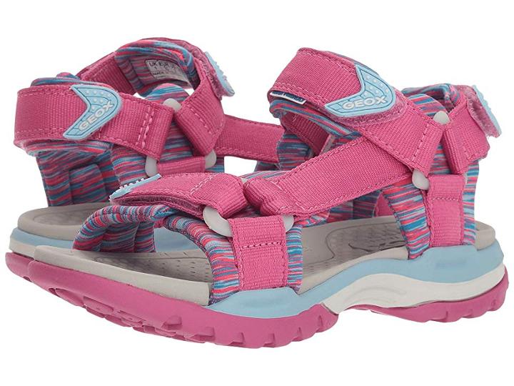 Geox Kids Borealis 7 (little Kid/big Kid) (fuchsia/sky) Girl's Shoes