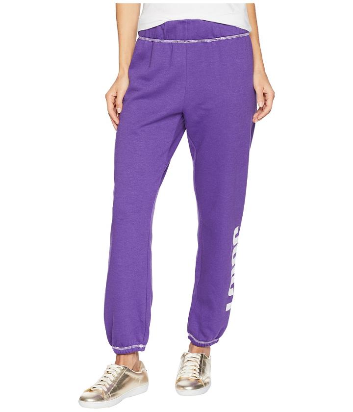 Juicy Couture Track Fleece Jogger Pants (royal Purple) Women's Casual Pants