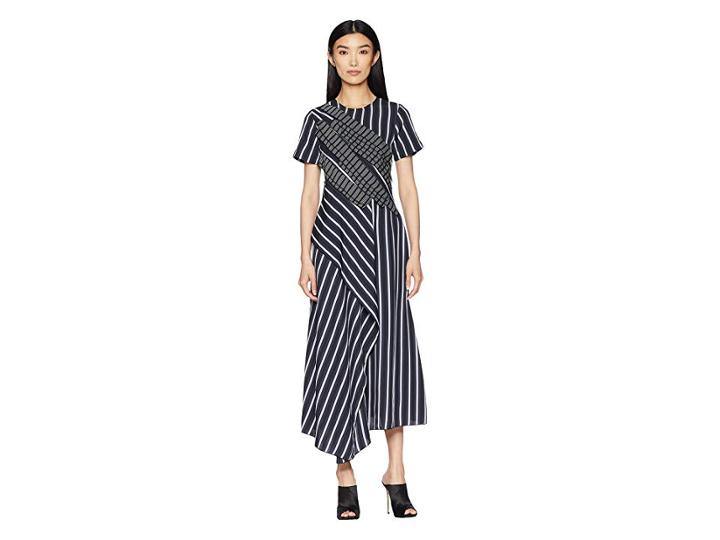 Sportmax Texas Short Sleeve Long Dress (midnight Blue) Women's Dress