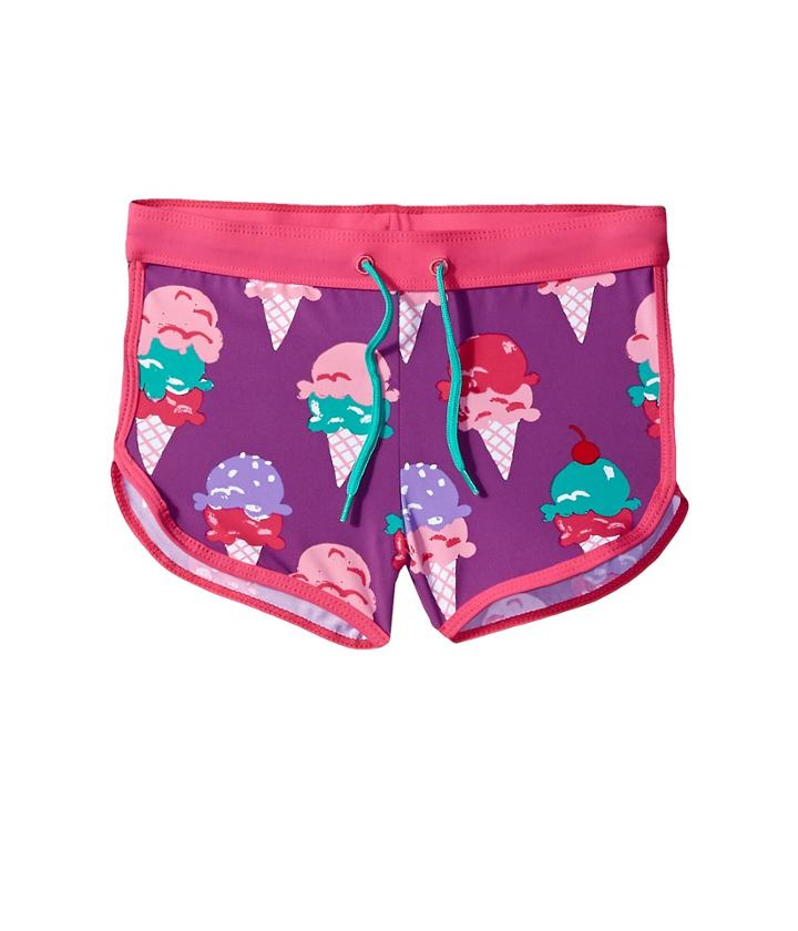 Hatley Kids Ice Cream Treats Swim Shorts (toddler/little Kids/big Kids) (purple) Girl's Swimwear
