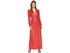 Bcbgmaxazria Mosaic Lace Maxi Dress (red) Women's Dress