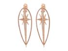 Michael Kors Starburst Pave Statement Earrings (rose Gold) Earring