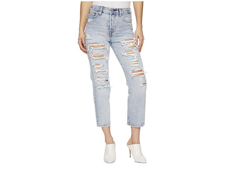 Levi's(r) Premium Premium Wedgie Straight (mass Destruction) Women's Jeans