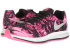 Nike Kids Zoom Pegasus 33 Print (big Kid) (black/metallic Silver/white/hyper Pink) Girls Shoes