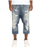 Mostly Heard Rarely Seen Distressed Enzo Drop-crotch Jeans (light Indigo) Men's Jeans