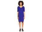 Eileen Fisher V-neck Shift Dress (blue Violet) Women's Dress