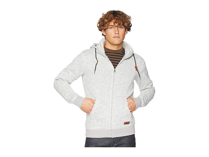 Quiksilver Keller Zip Hoodie (light Grey Heather 2) Men's Sweatshirt