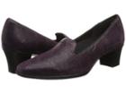 Munro American Layla (eggplant Mini Lizard Print) Women's 1-2 Inch Heel Shoes