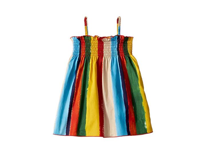 Dolce & Gabbana Kids Painterly Striped Poplin Dress (infant) (multi Stripe) Girl's Dress
