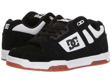 Dc Stag (white/black Print) Men's Skate Shoes