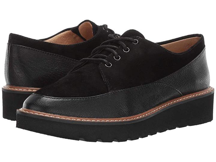 Naturalizer Auburn (black Tumble Leather/suede) Women's Lace Up Casual Shoes