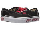 Vans Kids Authentic (little Kid/big Kid) ((sketch Sidewall) Black/red) Boys Shoes