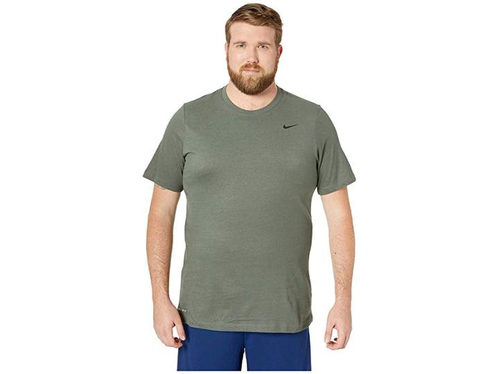Nike Big Tall Dry Tee Dri-fit Cotton Crew Solid (mineral Spruce/spruce Fog/white) Men's T Shirt
