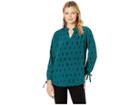 Nic+zoe Distance Dot Top (multi) Women's Clothing