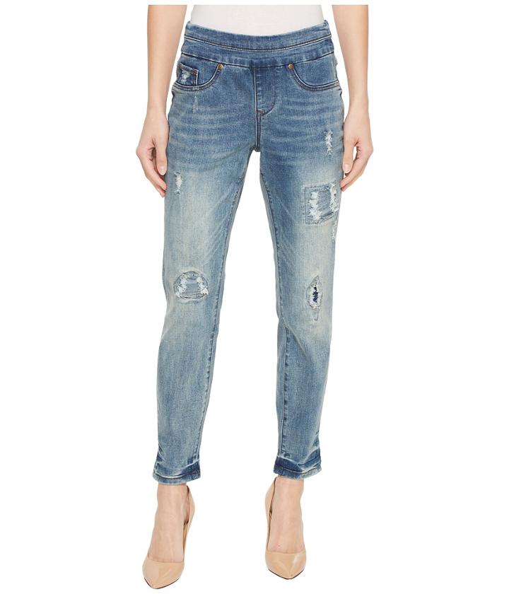 Tribal 25 Stretch Denim Pull-on Boyfriend Pants In Vintage (vintage) Women's Jeans
