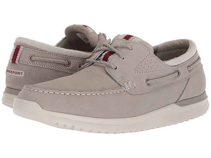 Rockport Langdon 3 Eye Ox (cement Nubuck) Men's Lace Up Casual Shoes