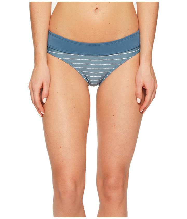 Carve Designs Catalina Bottom (water Stripe/indigo) Women's Swimwear
