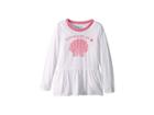 Chaser Kids Extra Soft Vintage Jersey Mermaid At Heart Tee (little Kids/big Kids) (white/princess Pink) Girl's T Shirt