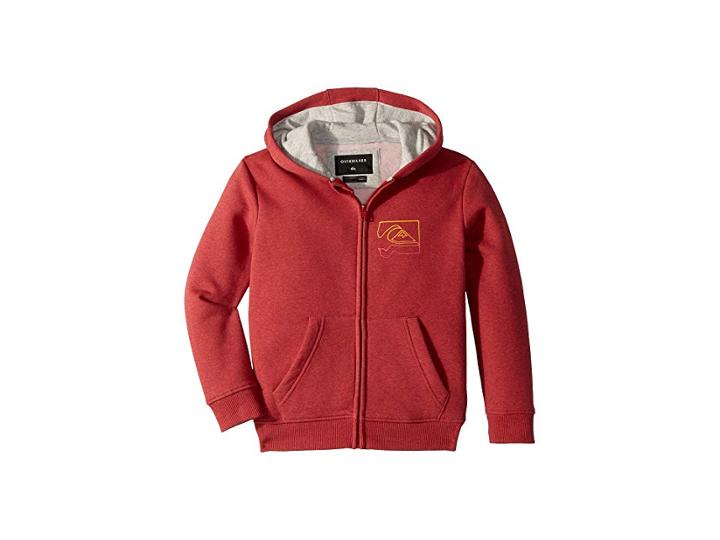 Quiksilver Kids Diamond Zip Hoodie (big Kids) (garnet Heather) Boy's Sweatshirt
