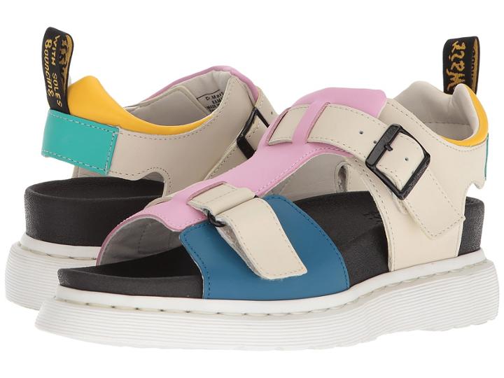 Dr. Martens Kamilah (port Blue/bone/mallow Pink/teal Hydro Leather) Women's Sandals