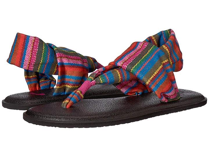 Sanuk Kids Yoga Sling Burst Prints (little Kid/big Kid) (cabaret Kauai Blanket) Girls Shoes