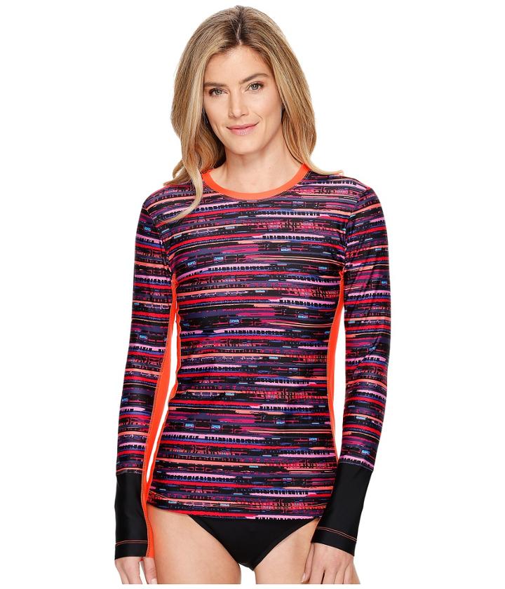 Lole Whitehaven Rashguard (fiery Coral Fresh) Women's Swimwear