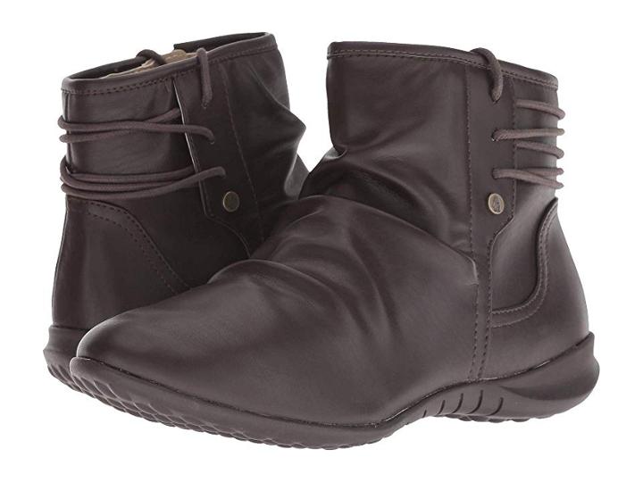 Hush Puppies Bria Bootie (dark Brown Pu) Women's Dress Pull-on Boots