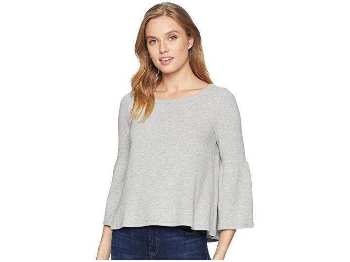 Bb Dakota Lilith Hacci Bell Sleeve Top (heather Grey) Women's Clothing