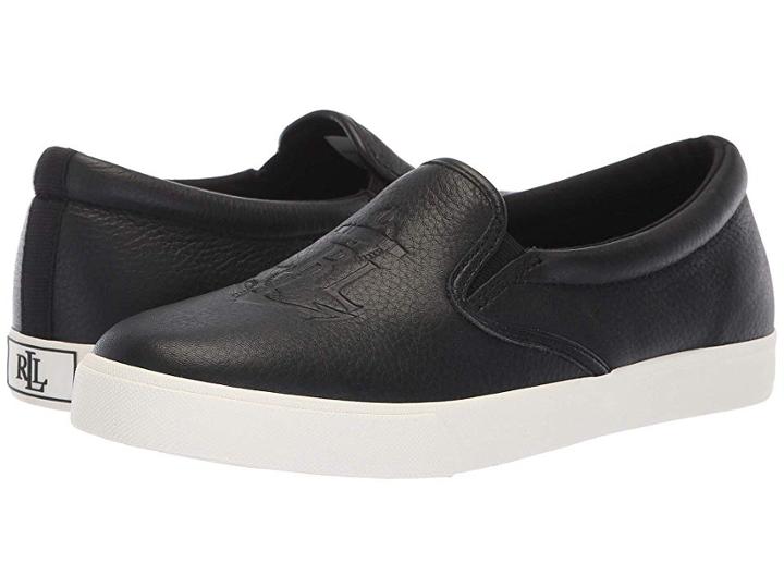 Lauren Ralph Lauren Ricci (black Tumbled Leather) Women's Shoes