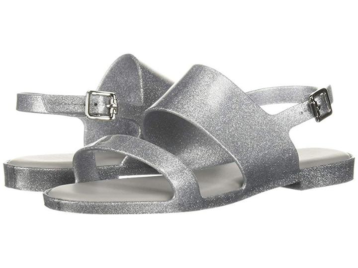 Mini Melissa Mel Classy (little Kid/big Kid) (silver/black) Girl's Shoes