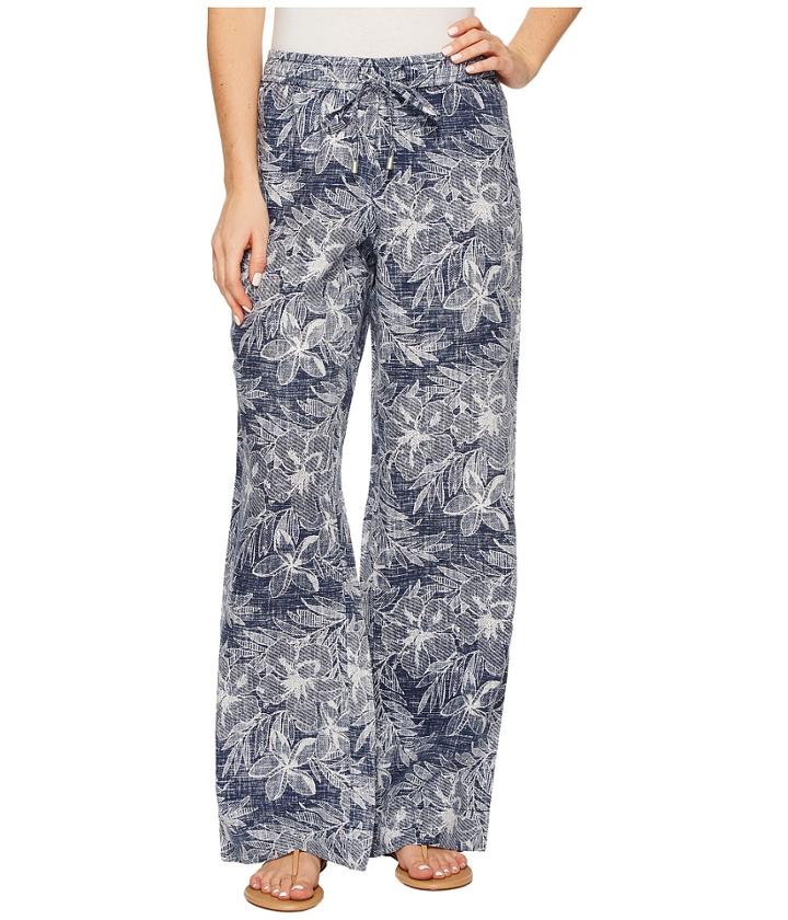 Tommy Bahama Boulevard Blossoms Easy Pants (ocean Deep) Women's Casual Pants