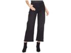 Lauren Ralph Lauren Lace-up Cropped Flare Jeans In Worn Black Wash (worn Black Wash) Women's Jeans